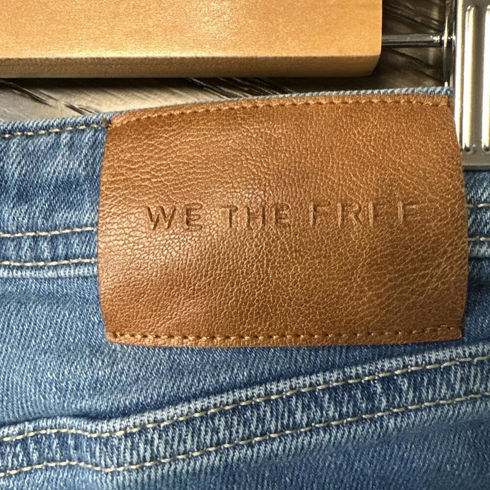 We The Free Jeans Women's 26 Blue Flare Bell Bottom High Rise Stretch Retro Y2K‎ - Picture 6 of 8